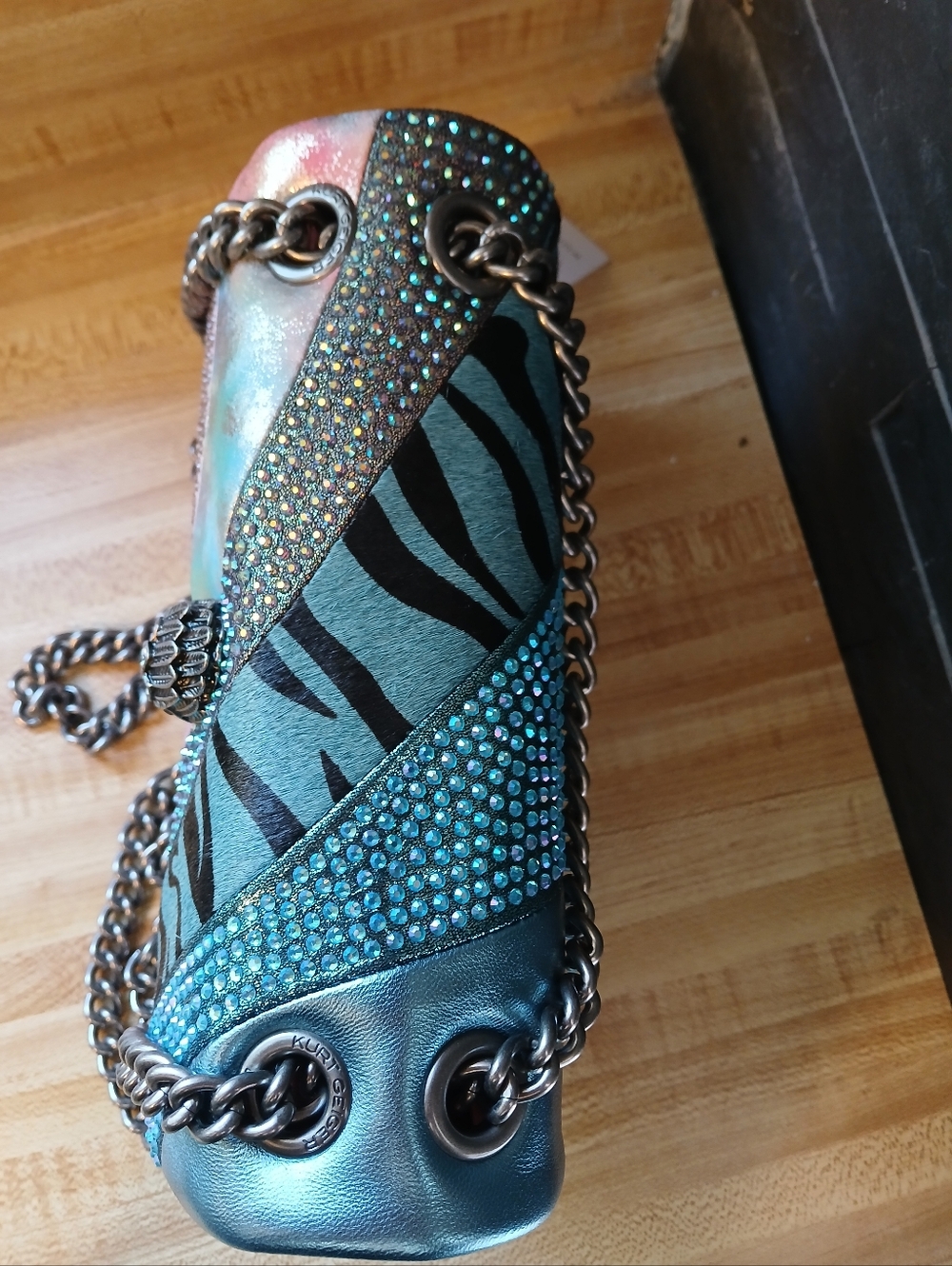 SOLD DO NOT BUY Kurt Geiger NWT Multi Print Kensington W/Silver Hardware&Dustbag - Picture 6 of 8